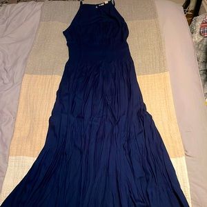 Maxi dress in navy blue by Roxy brand. Size S.